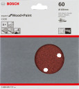 Slīppapīrs,kokam,PEX D=150mm,K60,5 gab., Ekscentra slīpma&scaron;īnām, ekscentra slīpma&scaron;īnām ar putekļu maisu C430 EXPERT FOR WOOD AND PAINT, 2608605717 BOSCH