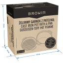 Ketaus puodas su keptuve BROWIN 330528, 5 L + 1 L, 32.3x26.2x14.7 cm, 5.865 kg