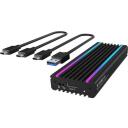 Raidsonic SDD cietā diska korpuss IB-1824ML-C31, 1 x M.2 NVMe, 1000 MBps, USB 3.2 (Gen 2), Alumīnijs