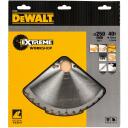 Dewalt Pjūklų diskas DT4322-QZ 250 mm, 30 mm, 40T, C4 premium karbidas, 3 mm pjovimo storis, ATB dantys