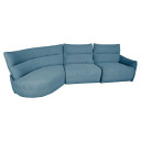 Stūra dīvāns CANNES KS, elektrisks krēsls, pelēcīgi zils 28682