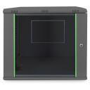 Digitus Sienas montāžas skapītis DN-19 12-U-EC-SW, 12U, 60cm, 45cm, 63.8cm, melns, priek&scaron;ējais atslēgas slēdzis