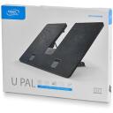 Deepcool U-Pal s&uuml;learvuti alus, DP-N214A5-UPAL, 2x140mm, 1000 RPM, 92.22 cfm, USB 3.0, must
