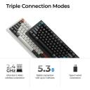 Keychron klaviatuur Q1U-M4 75% traadita mehaaniline klaviatuur, 8K polling rate, RGB LED valgustus, 660h aku t&ouml;&ouml;aeg