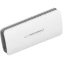 Esperanza Radium akumulators EMP106WE, 8000 mAh, 5 V, 1,5 A, 2 A, 3 ierīces, Micro-USB, pelēks, balts