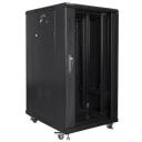 Lanberg Vaba seisev kapp FF01-6822-12B, 600x800mm, 22U, 800kg, must, 4 ventilaatorit, karastatud klaas, teras