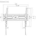 Gembird sienas stiprinājums WM-86T-01, maksimālā slodze 75 kg, minimālais ekrāna izmērs 94 cm, maksimālais ekrāna izmērs 2.18 m