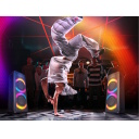 Nešiojamas Bluetooth garsiakalbis 100 W RMS galios su TWS ryšiu FM radiju USB microSD palaikymu ir RGB apšvietimu PS-710 Juodas SV-021696 SVEN