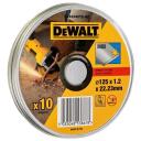 Dewalt L&otilde;ikeketas DT42340TZ-QZ, 125mm, 1.2mm, 22.23mm, 10 tk, metallkorpus, peen l&otilde;ige