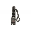 Lestar Pagarinātājs LZRM 810 BW 1966004970, 1,5 m, 230 V AC, 10 A, 8xE tipa kontaktligzdas, melns, slēdzis, indikācijas gaisma