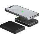 Goobay Bezvadu Power Bank akumulators 70183, 10000 mAh, USB-C, melns, bezvadu uzlāde, ātrā uzlāde