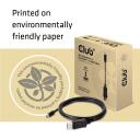Club3D Mini DisplayPort uz DisplayPort 1.4 kabelis, 2 m, 32.4 Gbit/s, 8K 60Hz, 3 slāņu aizsardzība, melns