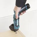 Makita Дрель DF012DSE, 7,2В, 2x1,5Ач, 21+ уровней крутящего момента, 6мм дерево, 5мм сталь, 2 скорости, зарядное, кейс