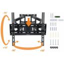 Manta TV hoidja P60, 26-65", 40kg, 90&deg;, 7,5-47cm, VESA 400x400, must