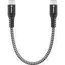 Sandberg USB-C kabelis 441-66, 0,2 m, 100 W, USB-C vīrie&scaron;u, USB-C vīrie&scaron;u, ātra uzlāde, Kevlar apvalks