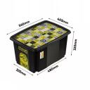 Keeeper Коробка для хранения с крышкой 0612239800361, 45L, 55,5x40x30cm, безопасный PP пластик, экономия места