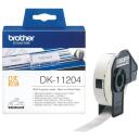 Brother DK-11204 Daudzfunkcionālās etiķetes, 17mm x 54mm, 400 gab., DK, tie&scaron;ā termiskā, balta