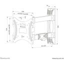 Neomounts TV stiprinājums WL40-550BL12 pilna kustība 32-55" 35 kg, VESA 100x100-200x200 mm, slīpums -2-12&deg;, pagrieziens 0-40&deg;