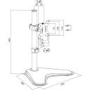 Logilink Galda stiprinājums BP0044, 13-32", 8 kg, VESA 75x75, 100x100, melns, pagrieziens -90&deg; līdz 90&deg;, slīpums -45&deg; līdz 45&deg;