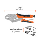 Силовые клещи с изогнутыми губками 25см 17436 PPT-10CX Truper