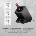 Kompakts brīvi stāvošs vīna dzesētājs vienai pudelei ar precīzu temperatūras uzturēšanu melns 00614 Caso