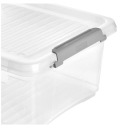Box with lid Leonie 28.5x18.5x10.5cm 3.7L transparent Keeeper 0611156001