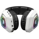 Onikuma B100 austiņas, B100 White, 50mm, 1000mAh, līdz 60h akumulatora darbības laiks, RGB apgaismojums