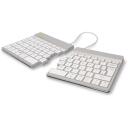 R-Go Tools klaviatūra R-Go Split Break, Bluetooth 5.0, QWERTY, balta, ergonomi&scaron;kas dizainas, USB Type-C, 1.02 m kabelis