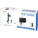Logilink Stiprinājums monitoriem BP0103, 17-32", 9 kg, VESA 100x100, 75x75, rotācija -180-180&deg;, apgrie&scaron;ana -35-35&deg;