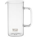 Resto Teekann 90504, 800 ml, Must, Borosilikaatklaas, Plastfilter, Ruudukujuline kuju, Plastkatte