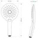 Ab Du&scaron;as klausule 9145456, 150mm, apaļa, 3 režīmi, G1/2 collu pieslēgums