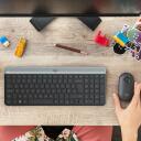 Logitech belaidė klaviatūra MK470, 10 m belaidžio ry&scaron;io diapazonas, 3 mygtukai, QWERTY, grafito spalva