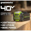 Greenworks Aku 2927207, 1.27 kg, Universaalne, Li-ion, 5000 mAh, 40 V, Laadimise taseme indikaator, &Uuml;hildatavad tootjad