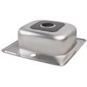 Ab K&ouml;&ouml;givalamu 9133798, 480x480mm, 0.8mm, roostevaba teras, sifoon, standardne sisseehitatud valamu
