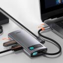 Baseus dokk CAHUB-CY0G, 4 porti, 4K@30Hz, USB 3.0 5GB/s, USB 2.0 480MB/s, 100W PD laadimine, alumiiniumisulamist