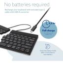 R-Go Tools klaviatuur R-GO SPLIT BREAK, traadita, Bluetooth 5.0, QWERTY, must, aku maht 500 mAh, 140 h aku t&ouml;&ouml;aeg