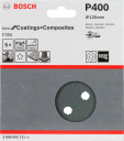 Slīpē&scaron;anas disks PRO F355, 125mm, 400 graudi, 8 caurumi, 5 gab., 2608605121, BOSCH
