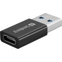 Sandberg USB-C/A DVD привод 136-62, 30см, черный, лоток, DVD Super Multi DL, USB Type-C