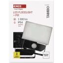 Emos LED prožektor TAMBO ZS2912, 10 W, 1000 lm, IP54, PIR andur, alumiiniumkorpus, neutraalne valge valgus