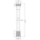 Ab du&scaron;as pievads 9145890, 150cm, 14mm, elastīga du&scaron;as &scaron;ļūtene, melns