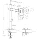 Sbox Monitora balsts LCD-351/1-3, 10kg, 17-32'', 75x75-100x100, vertikālais slīpums +45&deg;/-45&deg;, pagrie&scaron;ana +90&deg;/-90&deg;