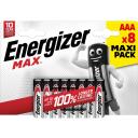 Energizer Akumulatori MAX AAA 437987, 1.5V, 8 gab., Alkaline, 10 gadi, augsta noplūdes izturība