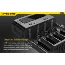 Nitecore Зарядное устройство INTELLICHARGERNEWI4 1500mA, 4 слота, поддержка аккумуляторов 3.7V и 4.35V, ACD технология