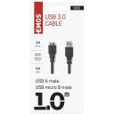 Emos USB-кабель S70203, 1м, черный, 3.0, 5 Гбит/с, A разъем &ndash; микро B разъем, для зарядки/переноса данных