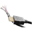 Goobay HDMI kabelis 41082, 1m, 8K atbalsts, melns, apaļ&scaron;, HDMI - vīrie&scaron;u savienotājs