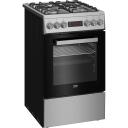 Beko Viryklė FSM52321DXDT, 60L, dujinė viryklė, elektrinė orkaitė, nerūdijantis plienas, 4 degikliai, kepimas