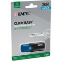 Emtec USB zibatmiņa B110 ECMMD32GB113, 32GB, USB 3.2, 20Mbps, 10Mbps, melna/zila, 100% pārstrādāta plastmasa