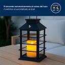Beper Saules dārza lampa P207ILO303, Melna, IP44, Plastmasa, Stikls, Krēslas sensors, Stacionārs, āķis pakarinā&scaron;anai