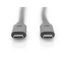 Digitus &uuml;henduskabel AK-300139-010-S, 1m, 10Gbps, USB Type C M/M, Power Delivery, 4K video/heli, vasktuum