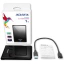 Adata HDD AHV620S-1TU31-CBK 1TB, 2.5", USB 3.2 Gen 1, must, kriimustuskindel, LED indikaator, Plug and Play